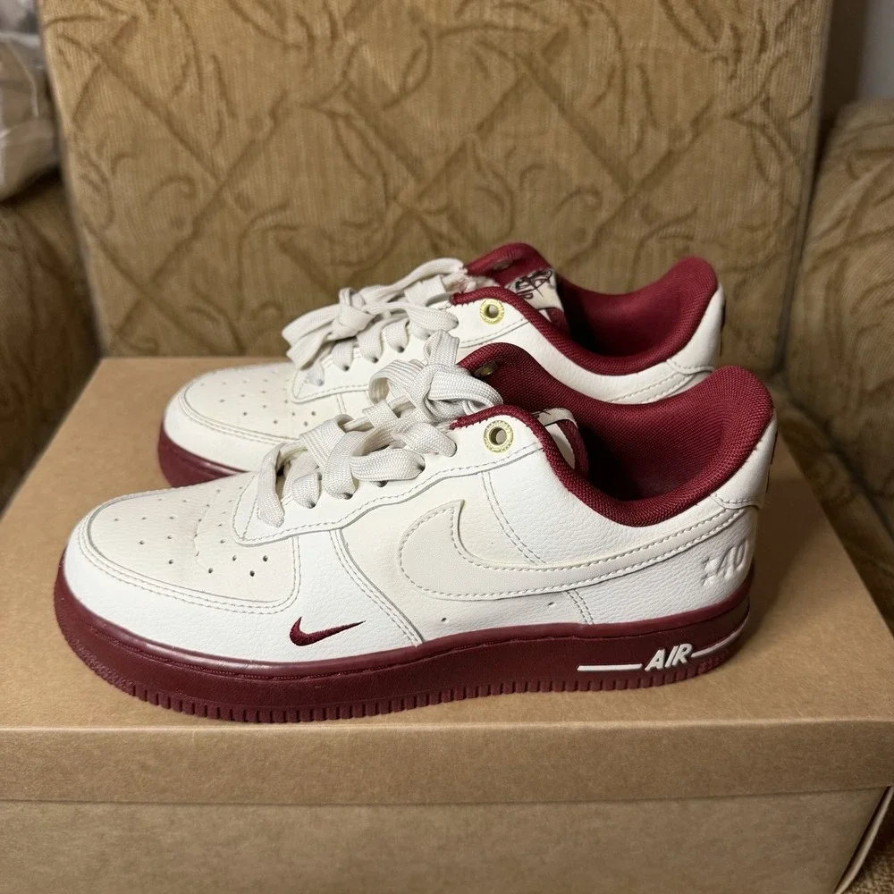 Nike Air Force 1 Low '07 Se 40th Anniversary Edition Sail Team Red Women's 6.5